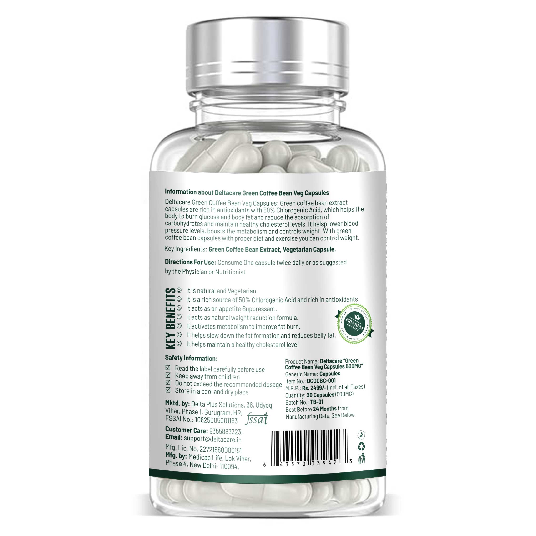 Deltacare Green Coffee Bean Capsules