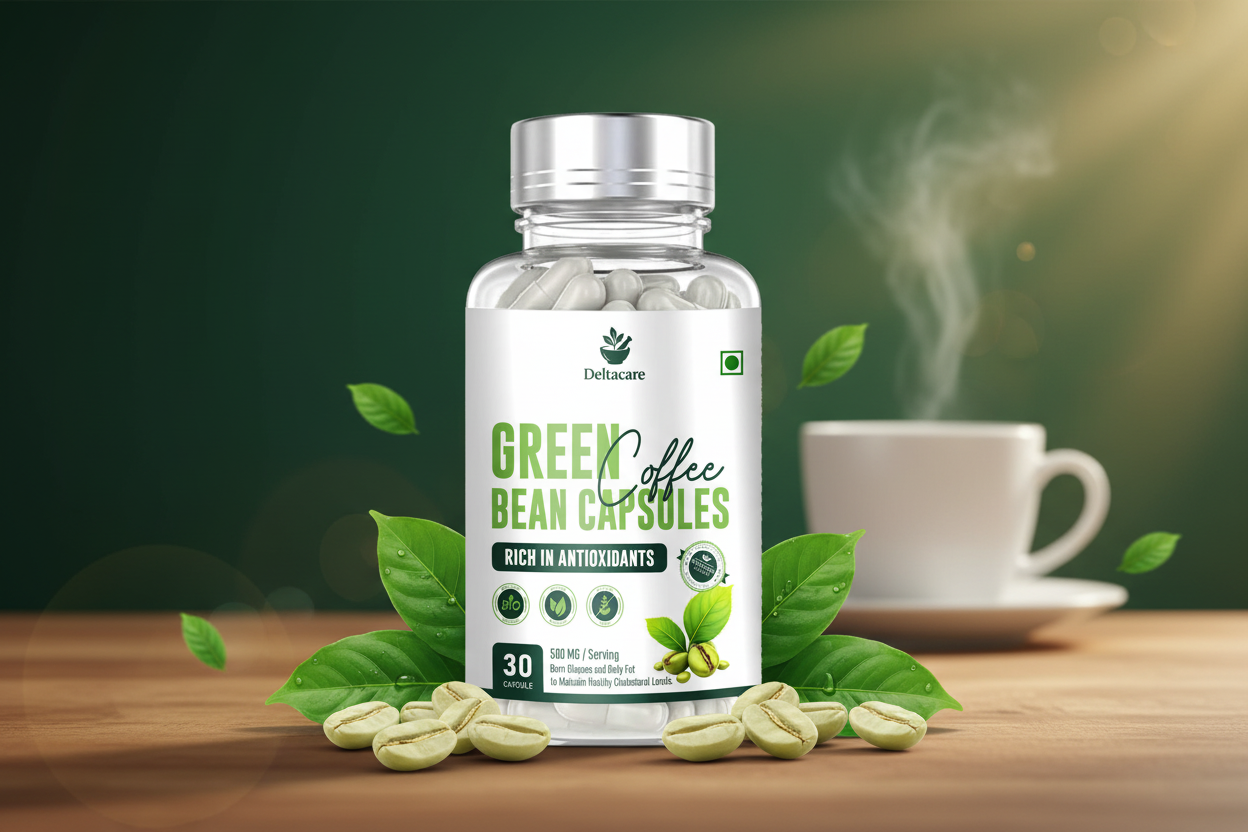 Deltacare Green Coffee Bean Capsules Banner